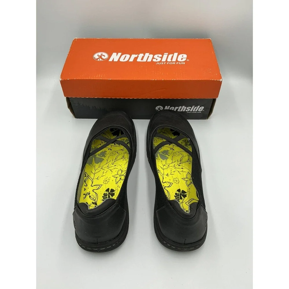NEW Northside Women's Black low heel ,sports  closed toe/ heel sandal Size 10